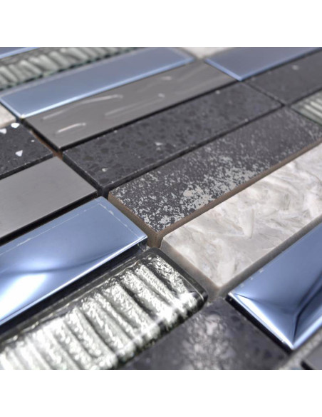 Stavmosaik Svart Silver | Ekosten.se
