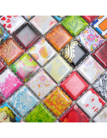 Multicolor Keramikmosaik Star Mix | Ekosten.se