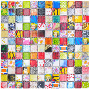 Multicolor Keramikmosaik Star Mix | Ekosten.se