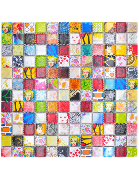 Multicolor Keramikmosaik Star Mix | Ekosten.se