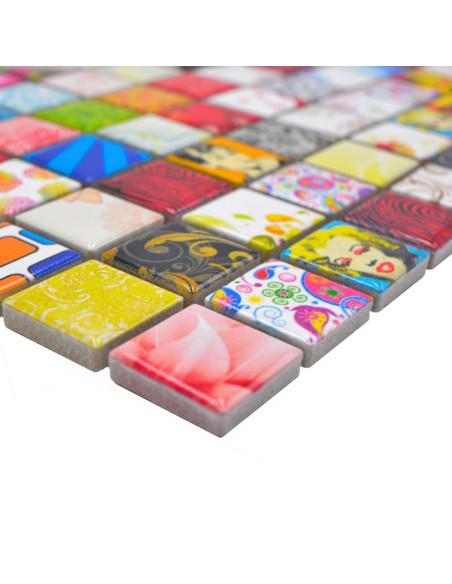Multicolor Keramikmosaik Star Mix | Ekosten.se