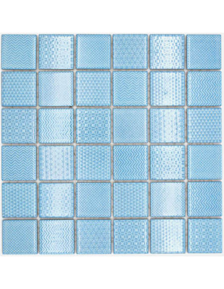 Retro Mosaik Mönstrad Turkos | Ekosten.se