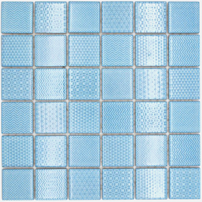 Retro Mosaik Mönstrad Turkos | Ekosten.se