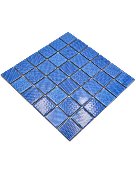 Retro Keramik Mosaik Mönstrad Blå | Ekosten.se