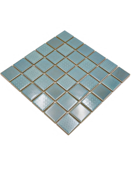 Retro Keramik Mosaik Mönstrad Grön | Ekosten.se
