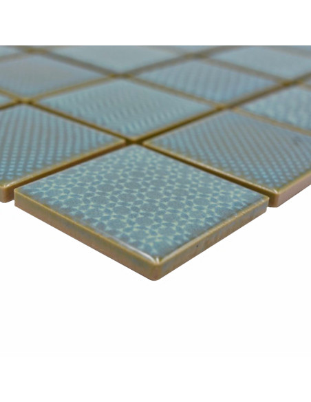 Retro Keramik Mosaik Mönstrad Grön | Ekosten.se