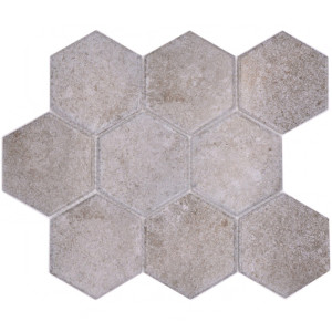 Hexagon Klinker Mosaik Betong | Ekosten.se