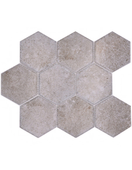 Hexagon Klinker Mosaik Betong | Ekosten.se
