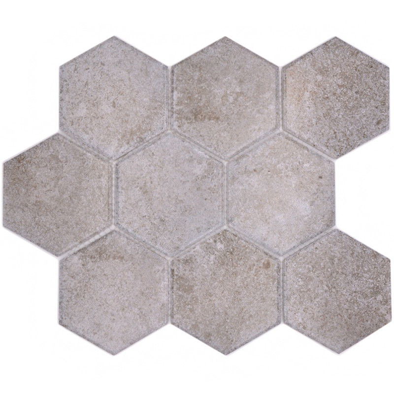Hexagon Klinker Mosaik Betong | Ekosten.se