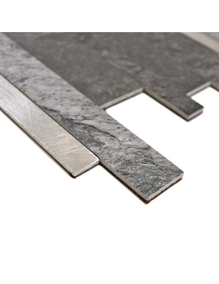 Mosaik Självhäftande Vinyl Svart Silver | Ekosten.se