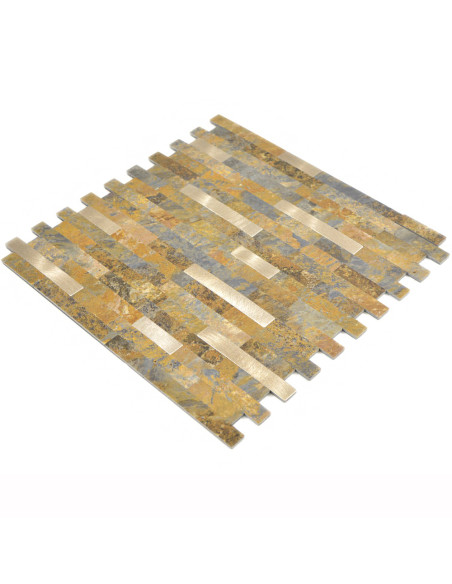 Vinylmosaik Självhäftande Skiffer Guld | Ekosten.se