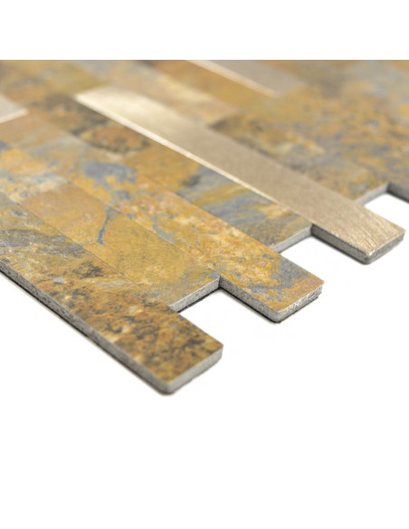 Vinylmosaik Självhäftande Skiffer Guld | Ekosten.se
