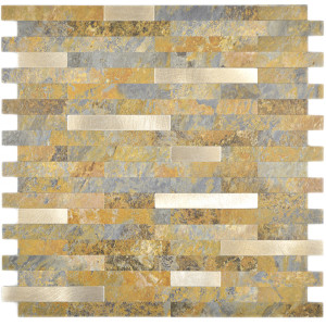 Vinylmosaik Självhäftande Skiffer Guld | Ekosten.se