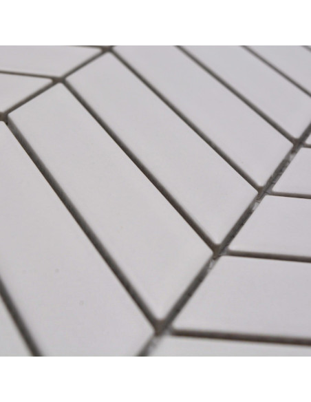 Vit Fiskben Klinker Mosaik Matt | Ekosten.se