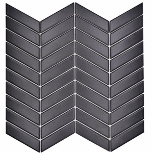 Svart Fiskben Klinker Mosaik Matt | Ekosten.se