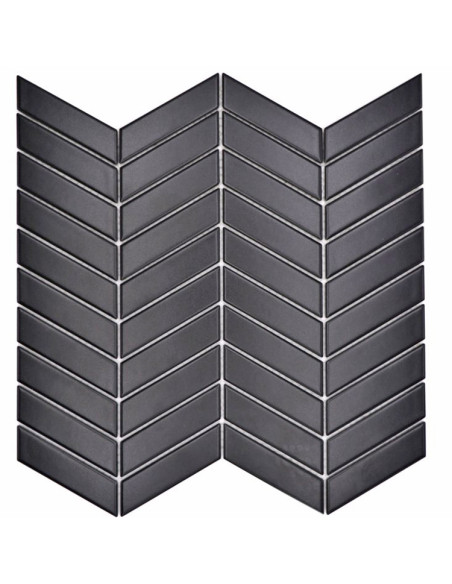 Svart Fiskben Klinker Mosaik Matt | Ekosten.se