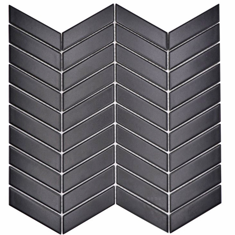 Svart Fiskben Klinker Mosaik Matt | Ekosten.se
