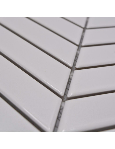 Vit Fiskben Klinker Mosaik Blank | Ekosten.se