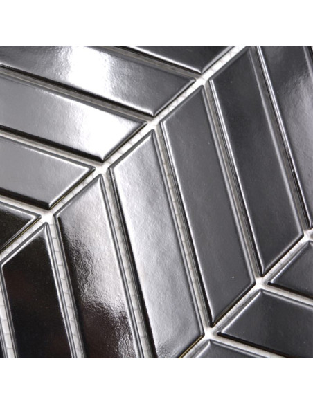 Svart Fiskben Klinker Mosaik Blank | Ekosten.se