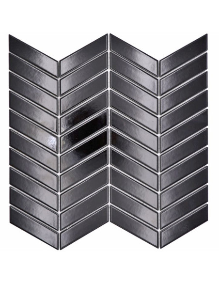 Svart Fiskben Klinker Mosaik Blank | Ekosten.se