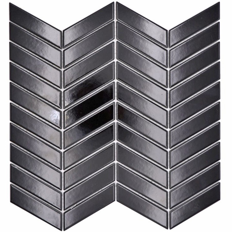 Svart Fiskben Klinker Mosaik Blank | Ekosten.se