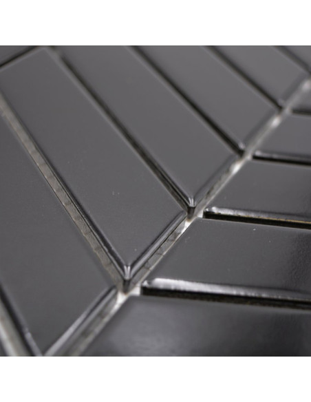 Svart Fiskben Klinker Mosaik Blank | Ekosten.se