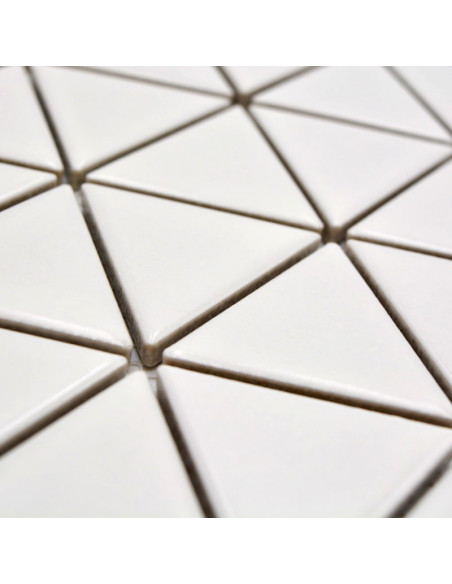 Triangel Klinkermosaik Vit Matt | Ekosten.se