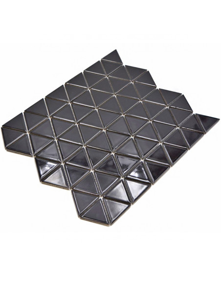 Triangel Klinkermosaik Svart Blank | Ekosten.se