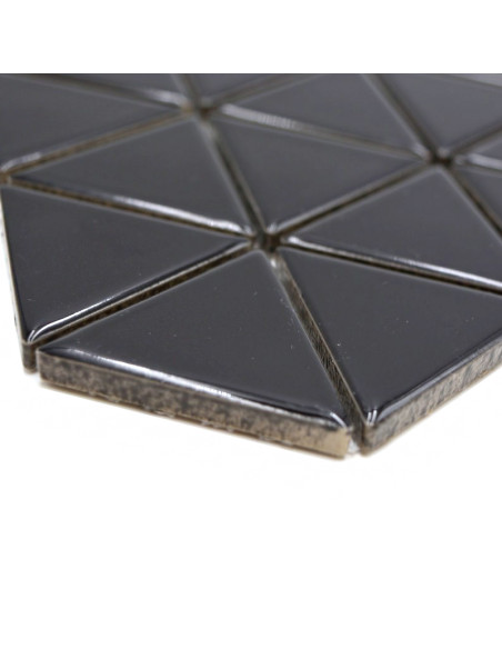 Triangel Klinkermosaik Svart Blank | Ekosten.se