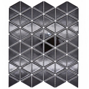 Triangel Klinkermosaik Svart Blank | Ekosten.se