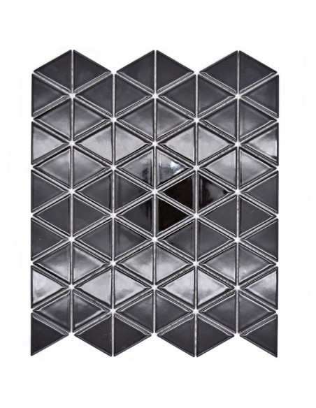 Triangel Klinkermosaik Svart Blank | Ekosten.se