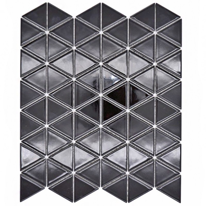 Triangel Klinkermosaik Svart Blank | Ekosten.se