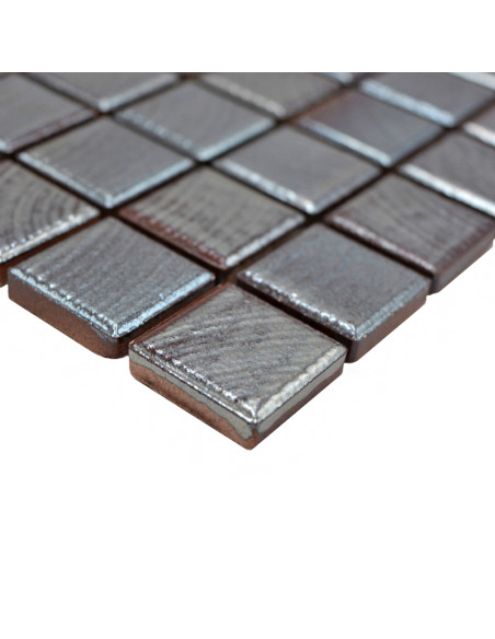 Silver Metallic Klinker Mosaik | Ekosten.se