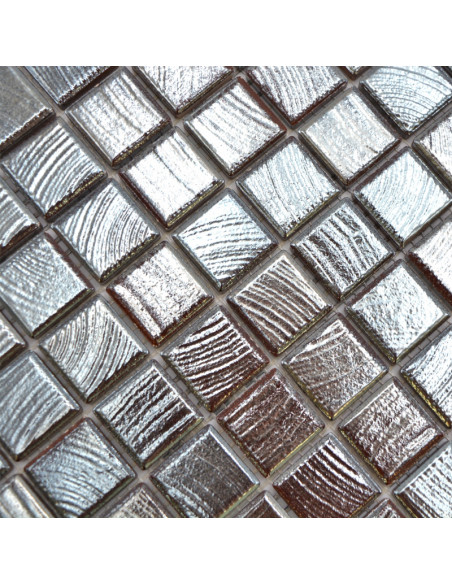 Silver Metallic Klinker Mosaik | Ekosten.se