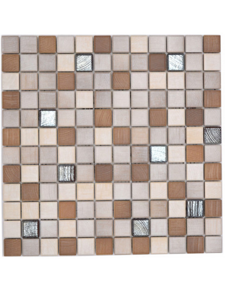 Klinker Mosaik Wood Silver | Ekosten.se