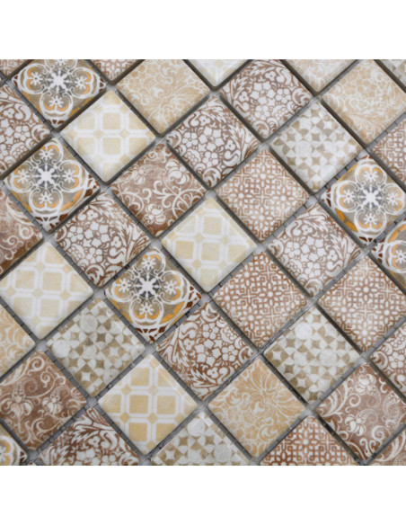 Retro Klinkermosaik Beige | Ekosten.se