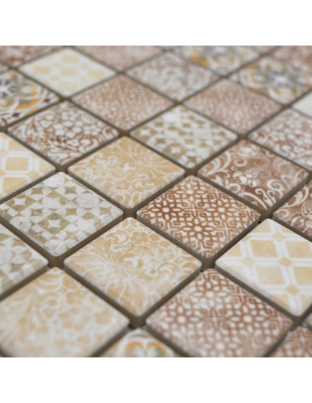 Retro Klinkermosaik Beige | Ekosten.se