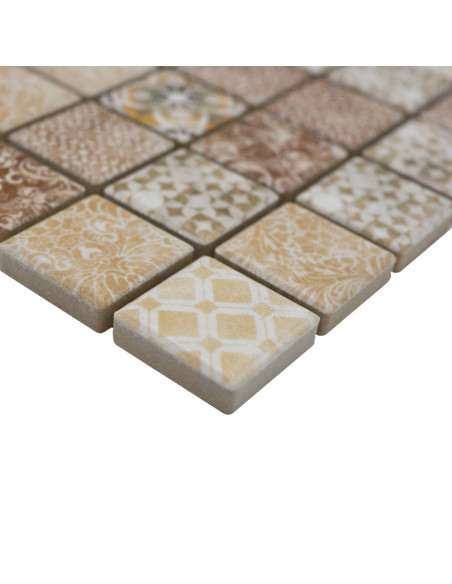 Retro Klinkermosaik Beige | Ekosten.se