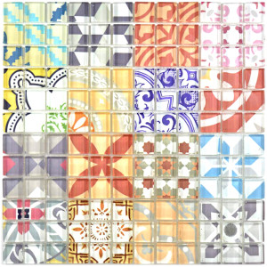 Retro Kristallmosaik Multicolor | Ekosten.se