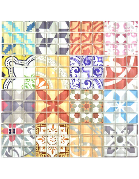 Retro Kristallmosaik Multicolor | Ekosten.se