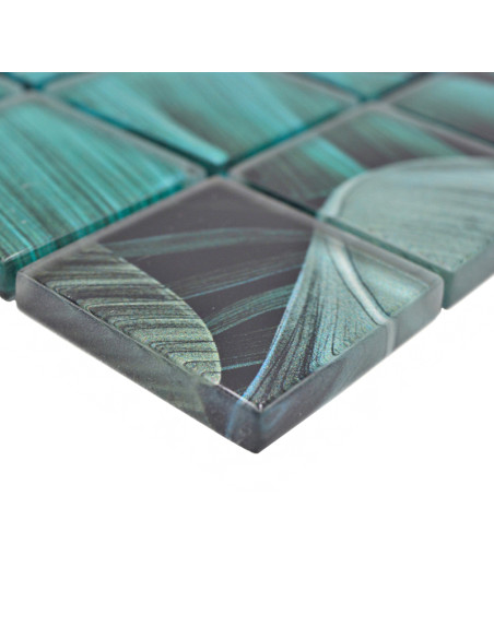 Kristall Mosaik Rain Forest Green Black | Ekosten.se
