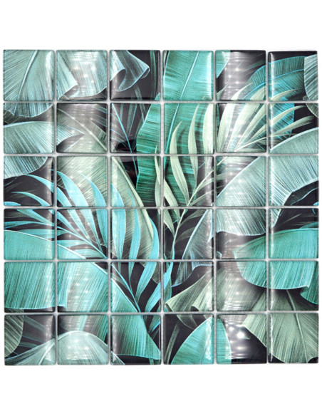 Kristall Mosaik Rain Forest Green Black | Ekosten.se