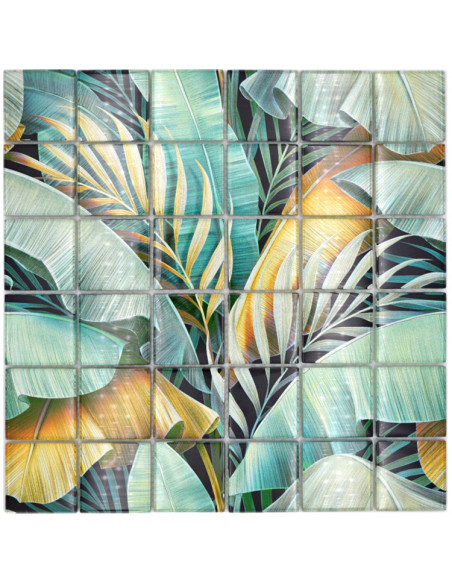 Kristall Mosaik Rain Forest Green Brown | Ekosten.se