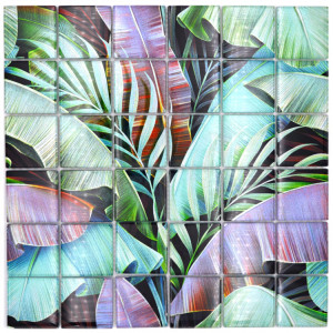 Kristall Mosaik Rain Forest Green Purple | Ekosten.se
