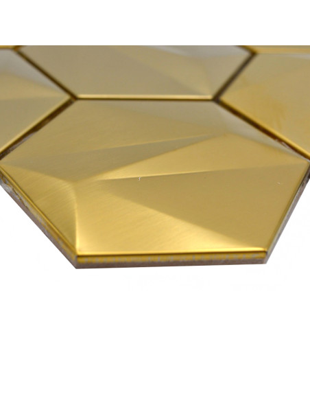 Metallmosaik Hexagon Guld | Ekosten.se