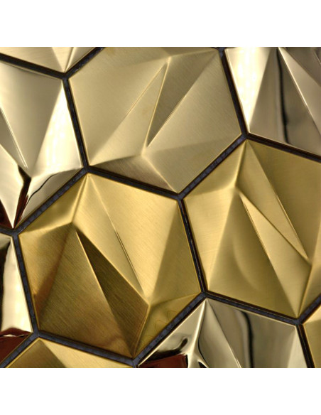 Metallmosaik Hexagon Guld | Ekosten.se