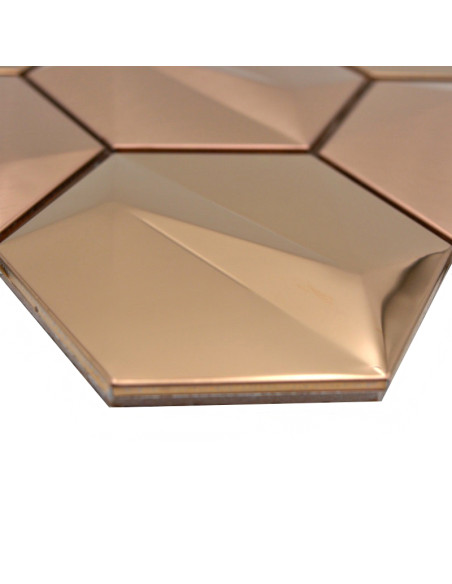 Metallmosaik Hexagon Rose Guld | Ekosten.se