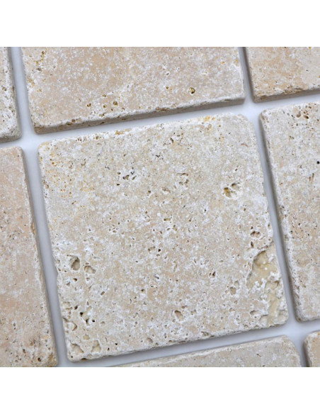 Natursten Travertin Chiaro Antik 10x10cm | Ekosten.se