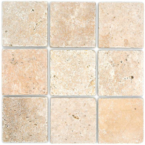 Natursten Travertin Chiaro Antik 10x10cm | Ekosten.se