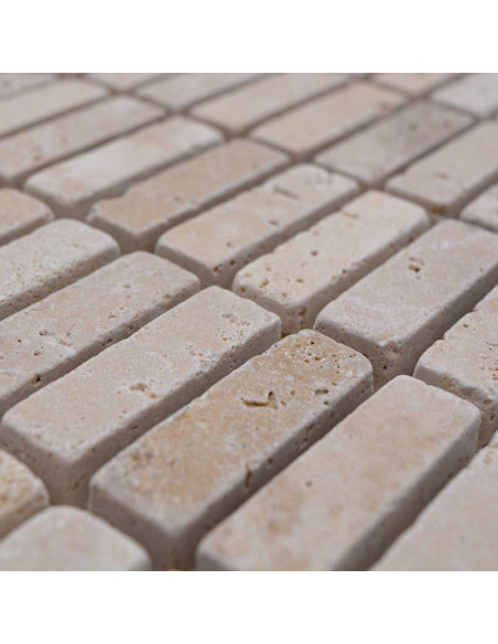 Brickmosaik Natursten Travertin Chiaro Antik | Ekosten.se